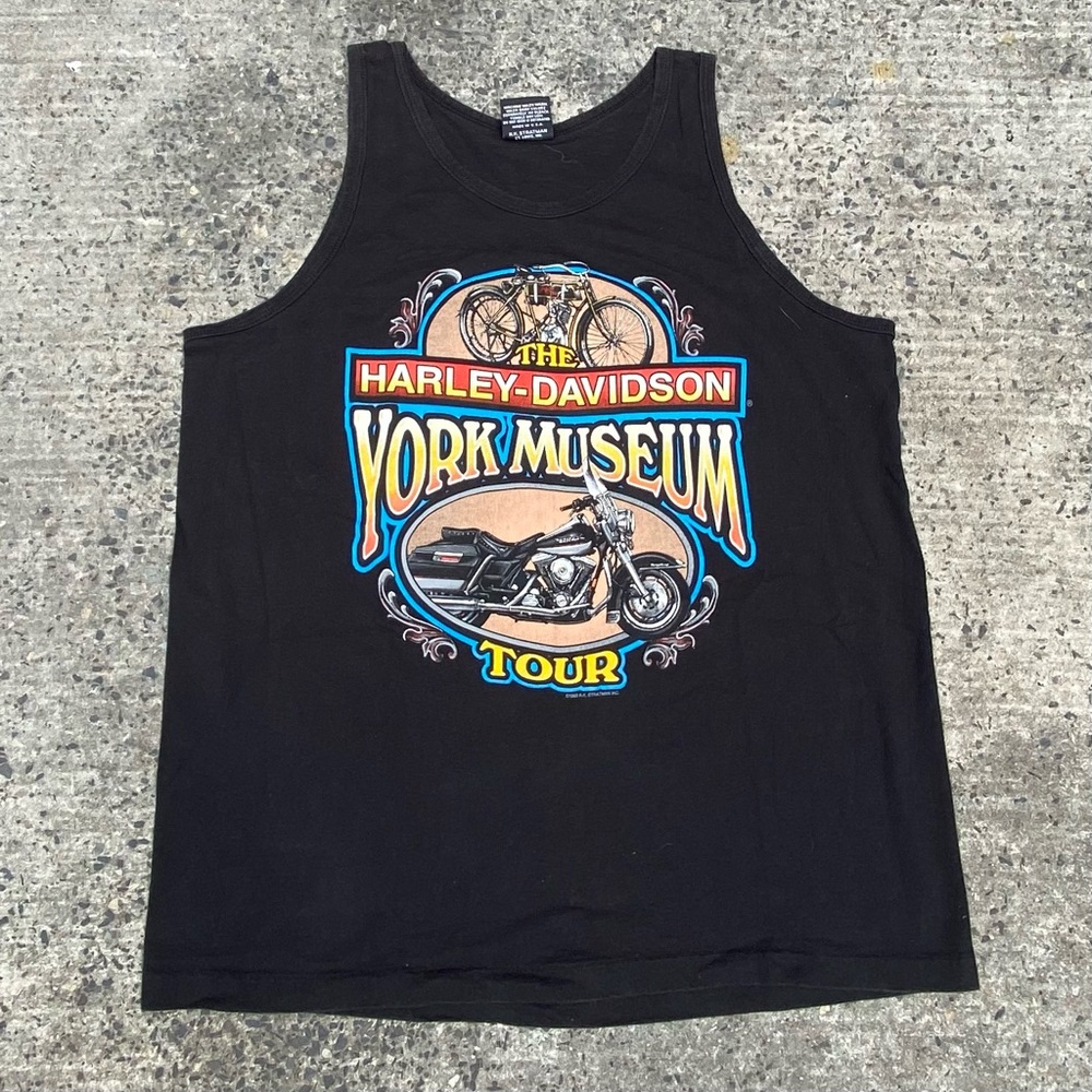 Vintage 90s Harley Davidson York Museum tank top